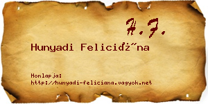 Hunyadi Feliciána névjegykártya